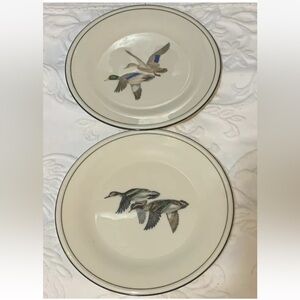 Lenox Special Mallard Ducks In Flight Luncheon Plates Set of 2